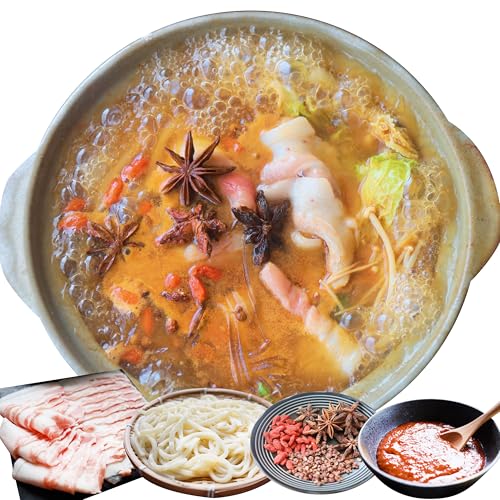 しゃぶまる オリーブ豚 薬膳火鍋 〆の讃岐うどん付き 2人前
