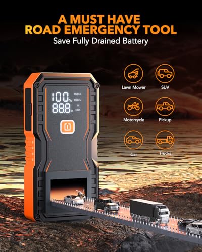 Oxilam OXILAM-DY-Y2-CA Jump Starter 6000A For All Gas/12L Diesel, Car Battery Jumper Starter Portable, Ultrasafe 12V Lithium Jump Box thumb #6