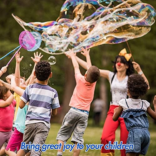Lulu Home 33.8 OZ/1 L Concentrated Bubble Solution, Refill for Bubble Machines, Giant Wands, and Blowers - Up to 2.5 Gallons for Kids' Birthday Parties - 4