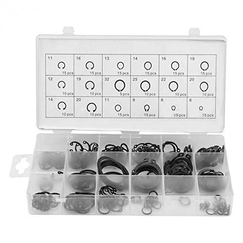 225PCS Alloy Steel Internal Circlip Snap Retaining Clip Ring Assortment Set