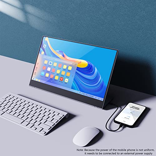 Image of 15.6 inch 4K Portable Monitor, Touchscreen UHD IPS Display,100% sRGB, USB-C /HDMI Laptop Display, Dual Speakers, Aluminum Alloy, Compatible with Laptop, PC, Smartphone, PS4 /5, Xbox, Switch