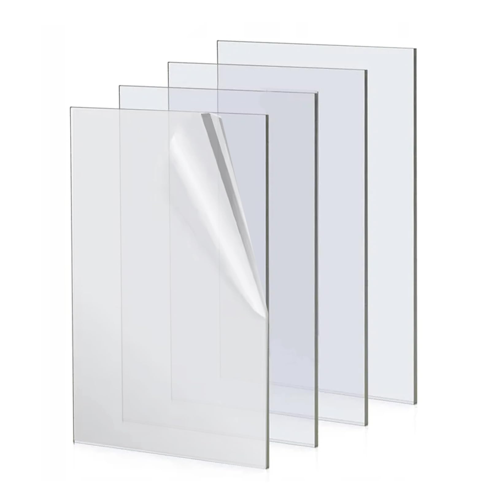 KEILEOHO 2 stuks A3 helder acrylplaat, 3 mm dikke transparante perspexpanelen, 42 x 29.7 mm rechthoekig acrylaat bord voor fotolijst schilderweergave