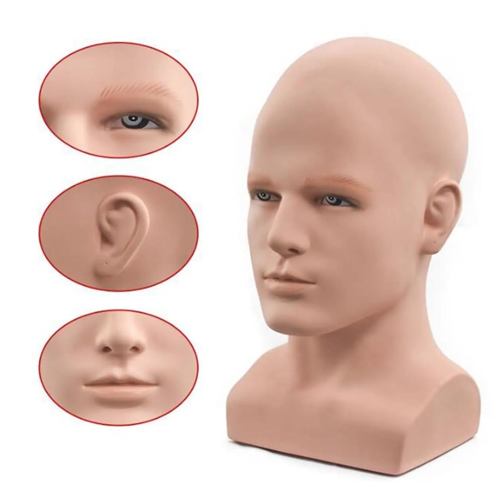 Wig stojak na głowę manekina z PCW, głowa, głowa show, męska głowa, stojak wystawowy, rekwizyt do kapelusza, naszyjnika, łańcuszka, stojaka na słuchawki, uchwyt na perukę