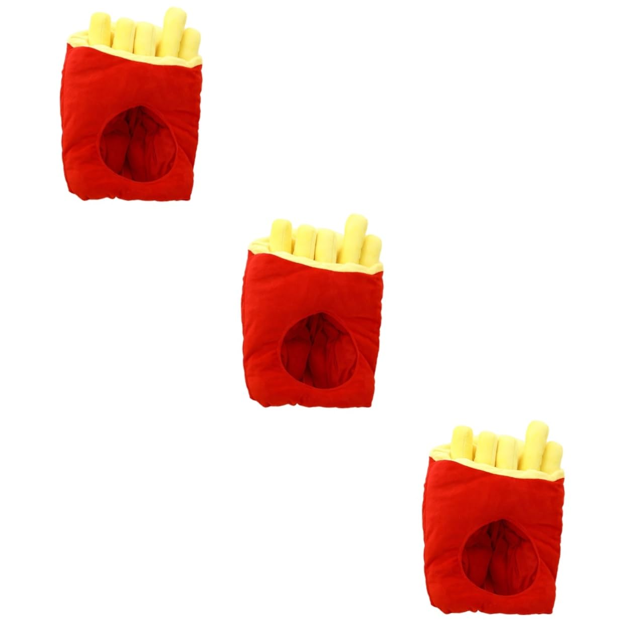 Sombrero De Papas Fritas Gorra De Guarnición Vaquera Tapa Ecuestre Hamburguesa Disfraz De Galleta Arrojar Sombrero Para El Sol Sombrero De Cubo Para Hombre Rojo Felpa