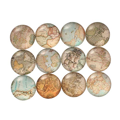 Zicome Map Design Fridge Magnets Set of 12