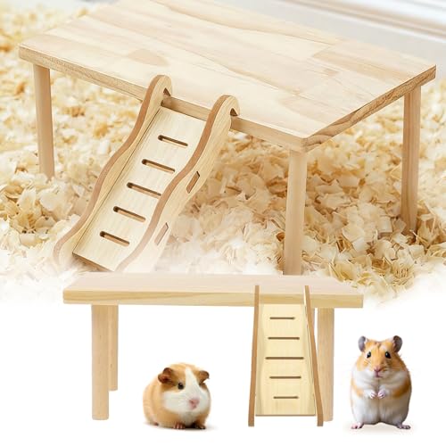 Hamster Plattform auf Stelzen Hamster Treppe Brücke für Kleintierkäfige Wie für Chinchillas und Meerschweinchen; Ermöglicht Klettern und Balancieren