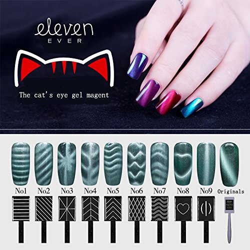 10PCS/SET Nail Art Magnet Stick Cat Eyes Magnet for Nail Gel Polish 4d Line Strip Effect Strong Magnetic Pen Tools