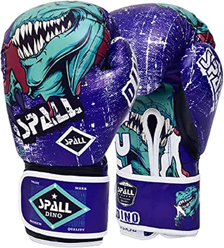 Boxing Gloves 6oz to 14oz Black White Blue for Boxing Muay Thai Kickboxing Fighting Heavy Duty Punch Bag Wrist Protection for Training Sparring Men and Women By SPALL