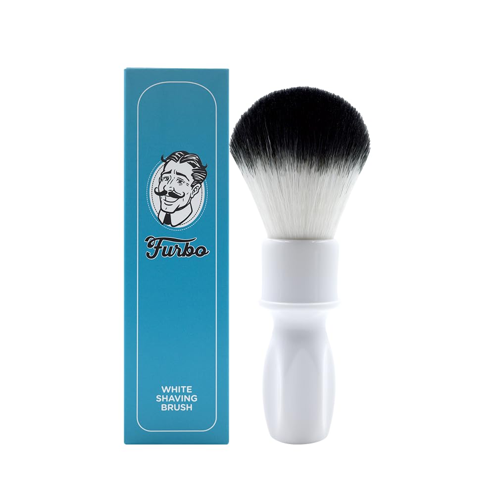 FURBO BLACK AND WHITE SHAVING BRUSH PLISSOFT SYNTHETIC