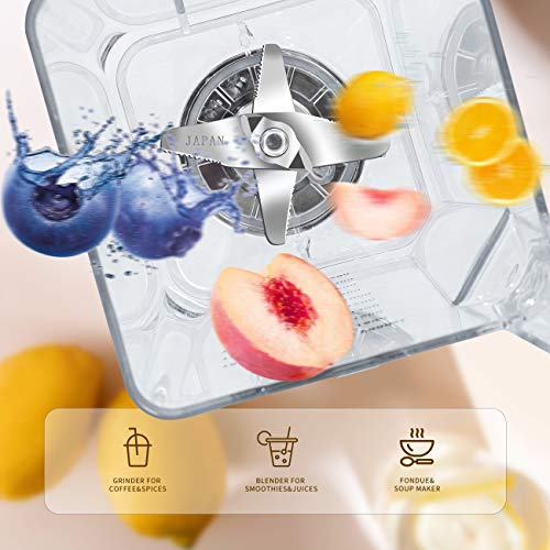 Wantjoin Commercial And Home Professional Quiet Shield Blender, 1800W, 75Oz Bpa Free Jar, 4 Pre-Set Programs For Puree, Ice Crushing, Shakes Hummus,Salsa And Smoothies #TOP2