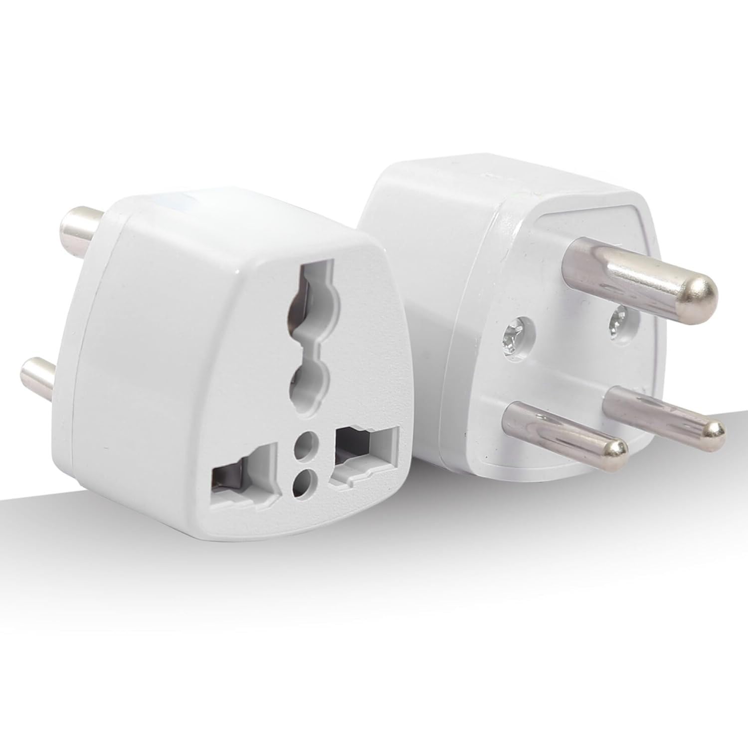 VAYINATO® (2 Pcs-White) 3 Pin Plug Socket Adaptor | Universal 3-Round Pin Converter for Indian Sockets, China, Thailand, Europe, Taiwan, Japan, Italy, Korea and Indonesia to India-image-43