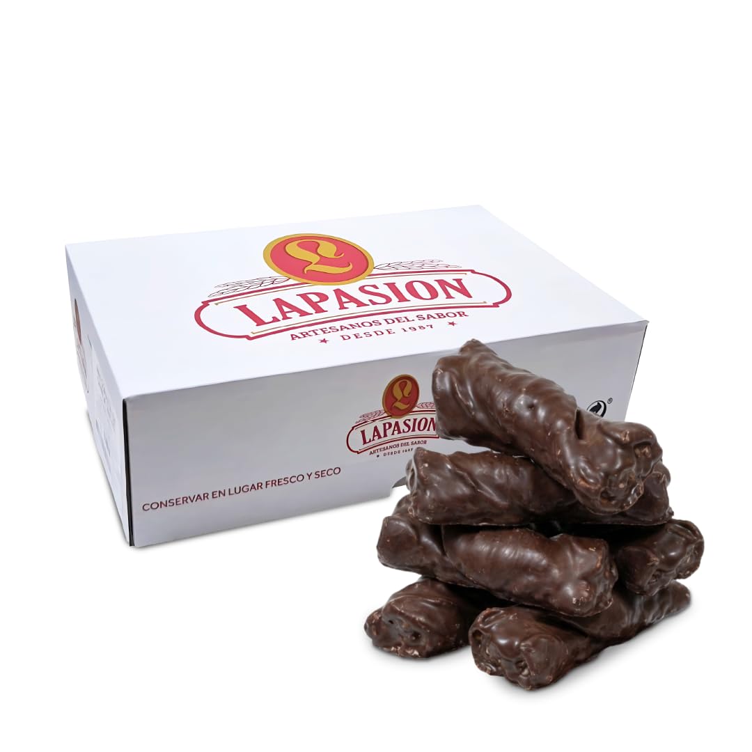 LAPASION - Lazos De Hojaldre Rellenos De Chocolate | Chocolates Crujientes Hojaldrados | Cubierta de Cacao | Postres Artesanos | 2.5 Kg