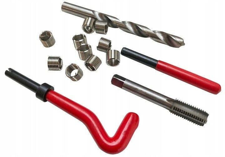 Kit Riparazione Filetti 131 Pezzi VERKE - Elicoil Per M5 M6 M8 M10 M12, Acciaio Inox - Foto 11