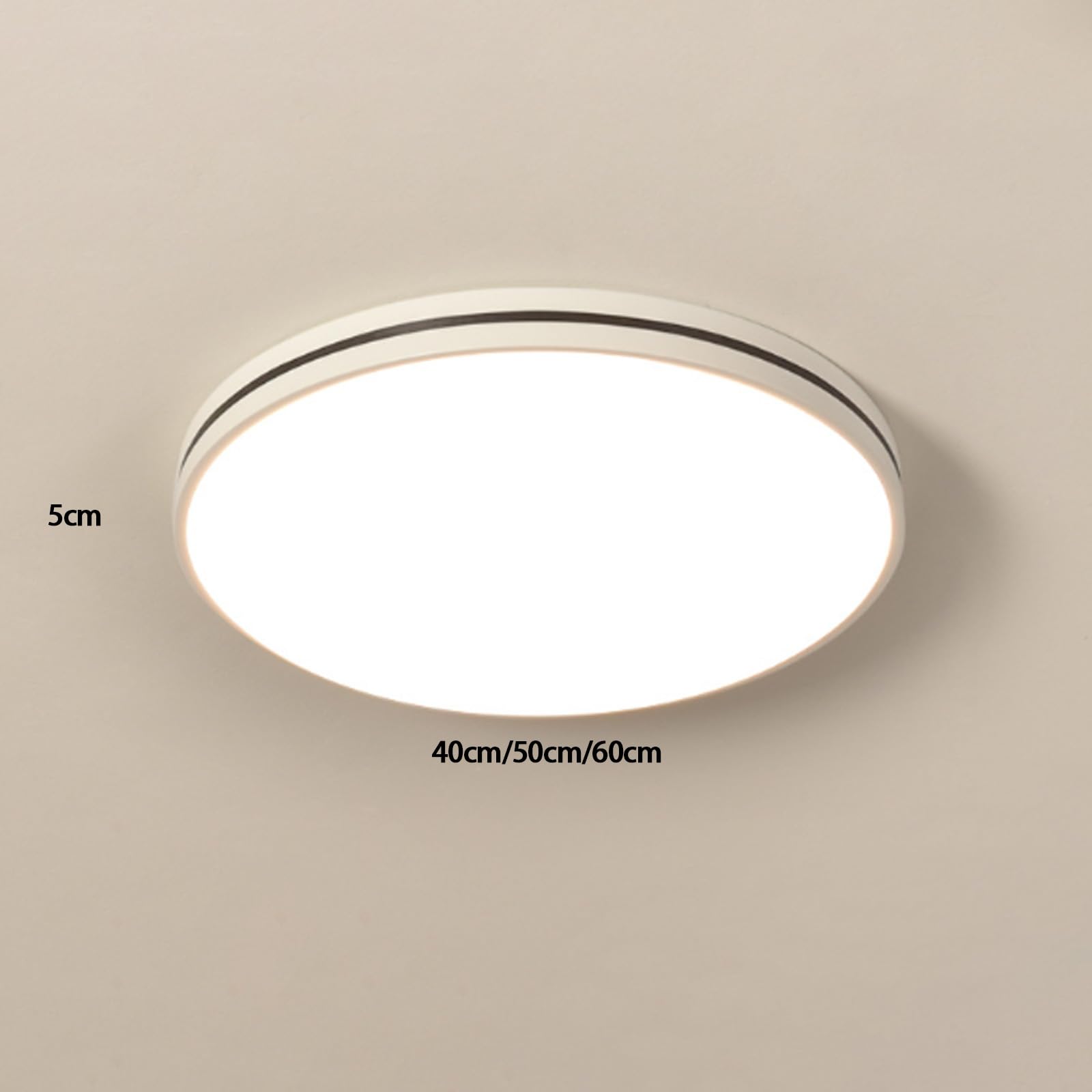 Okrągła lampa sufitowa LED z pilotem zdalnego sterowania, ściemniana 2700K-6500K, akrylowe/żelazne oświetlenie sufitowe, nowoczesny geometryczny design do łazienki i salonu