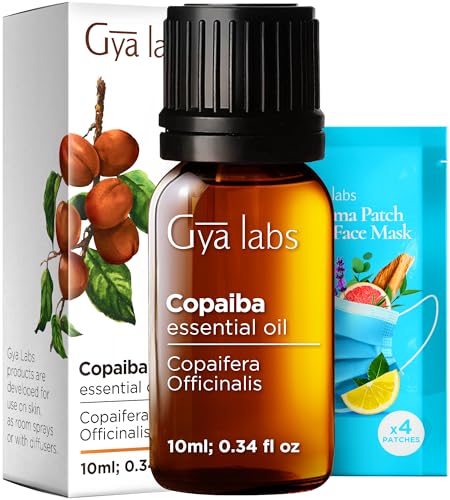 Image of 100% Pure Copaiba Essential Oil - 0.34 Fl Oz - Copaiba Oil for Hair, Skin, Diffuser, Aromatherapy & DIY Candle Making Scent