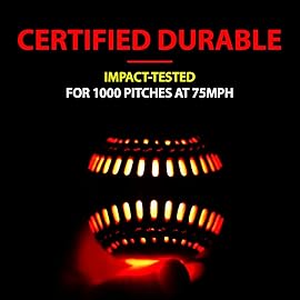 SPARK CATCH Light Up Baseball, Glow in The Dark Baseball, Sports Gear Accessories Gifts for Boys 8-15 Years Old, Kids Teens All Ages Gift Ideas (Impact-Activated Version) (Ruthless Red)