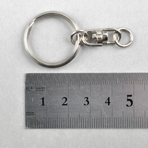 Amazon | Good-L キーホルダー金具 回転カン付二重リング 【シルバー