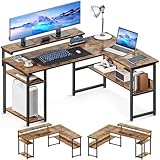 Escritorio para Computadora,Escritorio Minimalista con Estante Removible,Estructura de Acero,Escritorio de Oficina,Moderno...