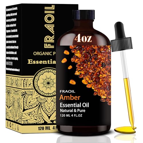 Amber Essential Oil Amber Oil 4 Fl Oz 120ML for Diffuser Humidifier Yoga Cleaning DIY Candle Soap Making Essential Oils