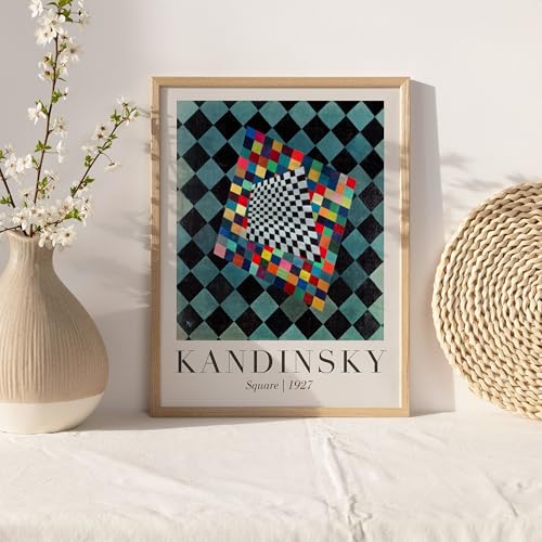 Tableau sur toile Wassily Kandinsky affiche exposition musée vintage art abstrait 60x80