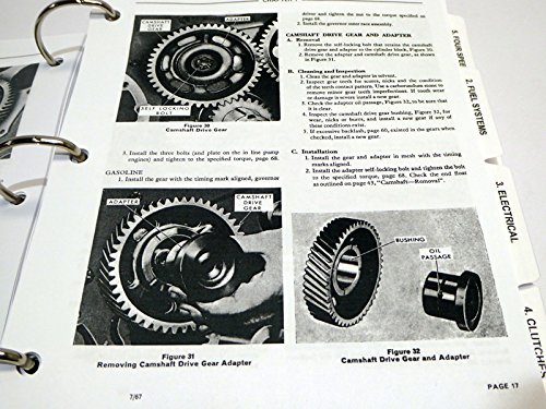 Diagrams and instructions for camshaft drive gear and adapter removal and installation.