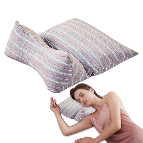 Genérico Almohadas Cervicales Óseas - Soporte Cervical con Cáscara de Alforfón,Cojín Ergonómico De Soporte Cervical para Cama Coche Sofá Oficina Casa Avión