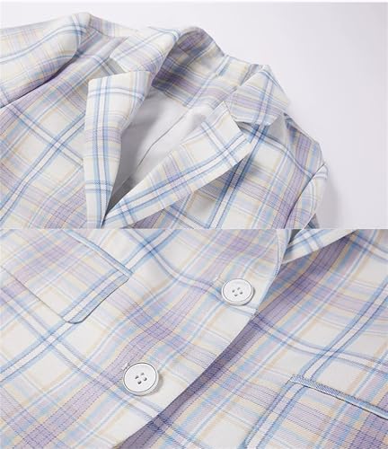 Betusline Girls' Plaid Blazer, 3-12 Years3