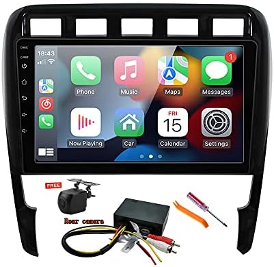 XISEDO for Porsche Cayenne (2003-2010) Android 10.0 Car Stereo RAM 2G ROM 32G Head Unit in Dash Car Radio GPS Navigation 9 Inch 2.5D Touchscreen (with Fiber Optic decoder)