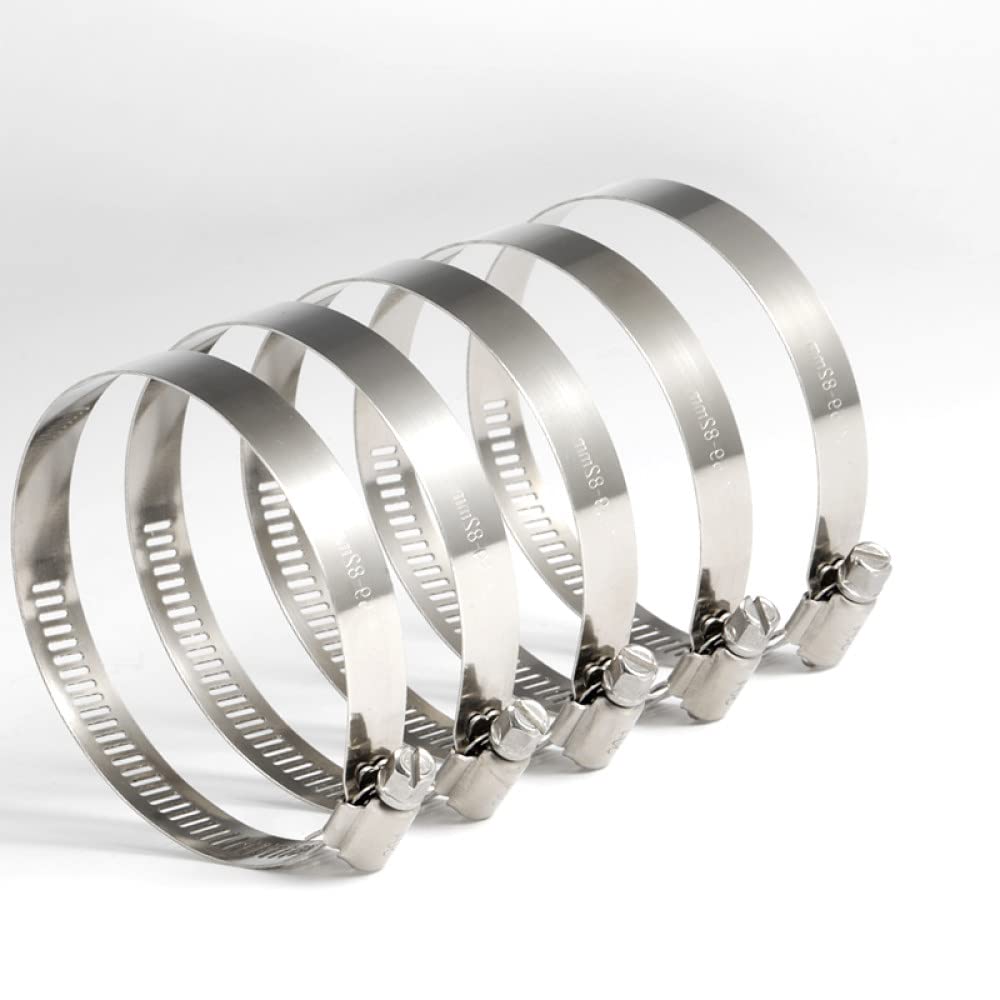 5 uds. Abrazaderas de tubo de 8mm-700mm abrazaderas de manguera de acero inoxidable de alta resistencia abrazaderas de tubo de manguera de combustible de coche tornillo sin fin Anti-oxidación duradera