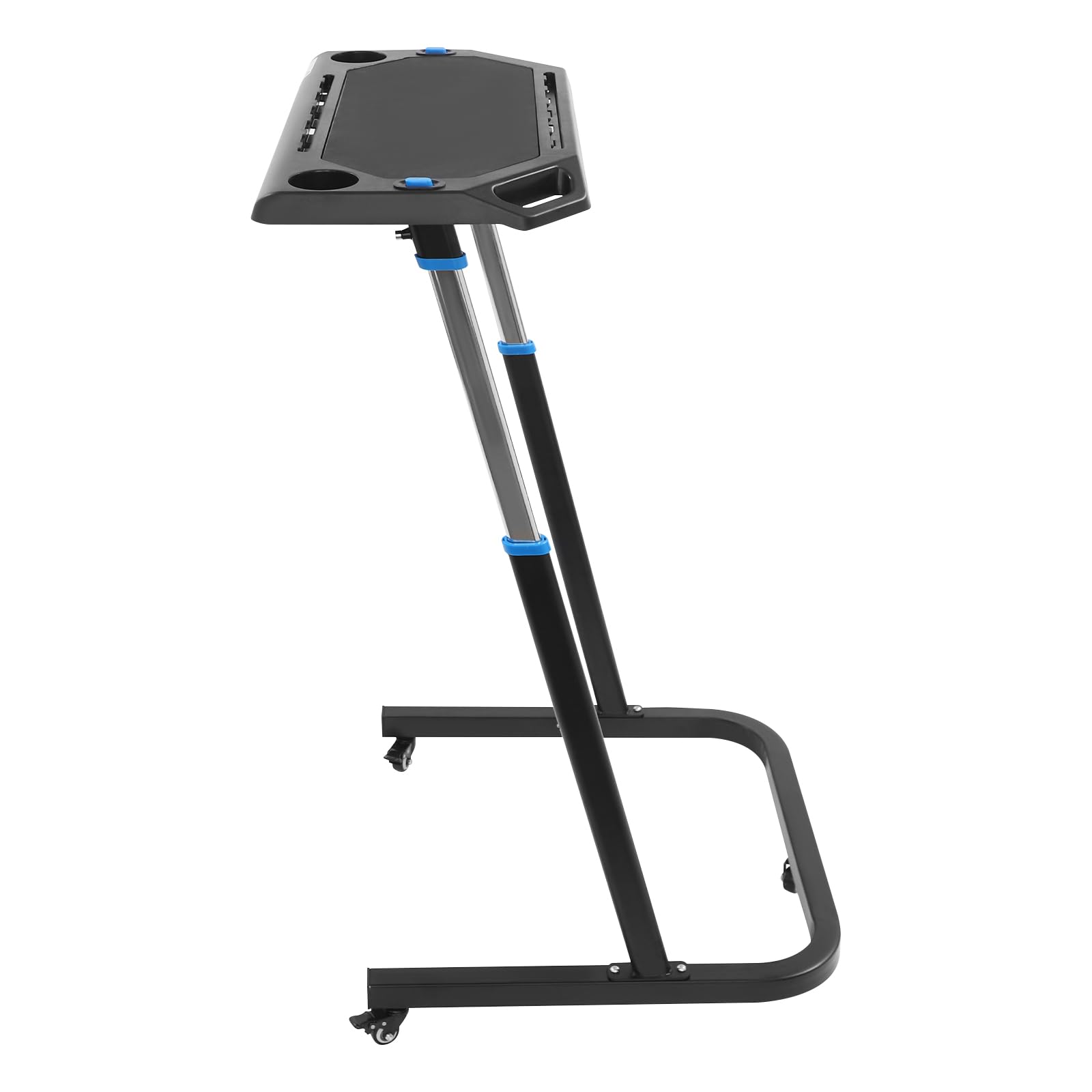 Bureau pour vélo et ordinateur avec roues d’entraînement, 82–120 cm Hauteur réglable, tapis de marche, bureau tapis roulant, tapis roulant debout, vélo d’entraînement, table de fitness