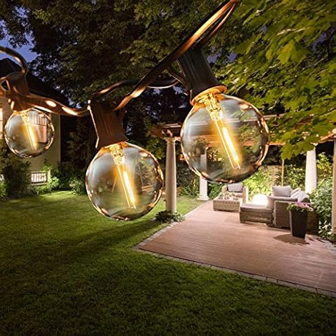 ROVLAK LED Cadena de Luces Exteriores 9,5m G40 Impermeable Cover