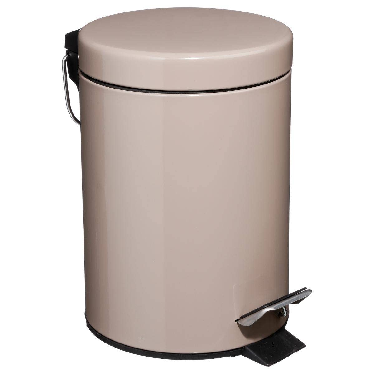 5five - Papelera Redonda metálica colorama 3l Topo