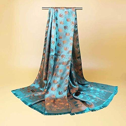 Thai Green Gold Silk 100% Made From Thailand Elephant Soft Scarf Shawl Wrap Women Handmade Gift Souvenir Length 72 Inches2