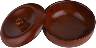 Shaving Bowl, Wooden Shaving Brush Bowl Face Cleaning Soap Container with Lid for Shaving Soap and Shaving Cream Soap Mug