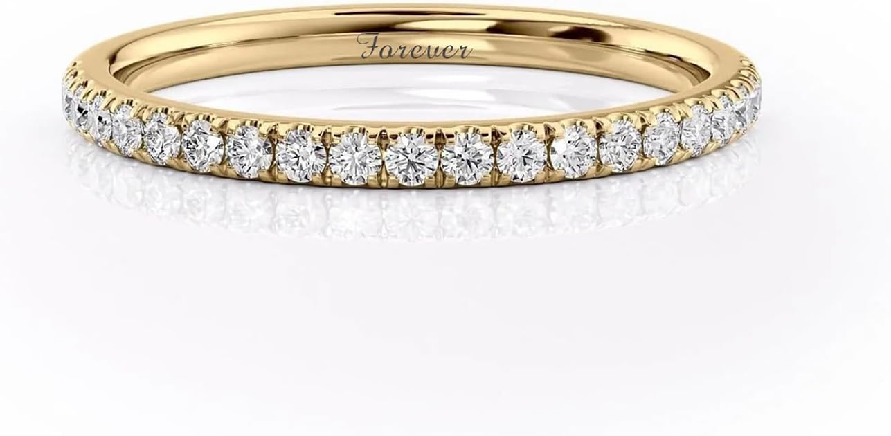 SISGEM 10K 14K 18K Solid Gold Moissanite Engagement Rings Bridal Set for Women, 1-3 Carat Round-cut Moissanite Tapared Baguette Three Stone Wedding Band Set Promise Rings for Her