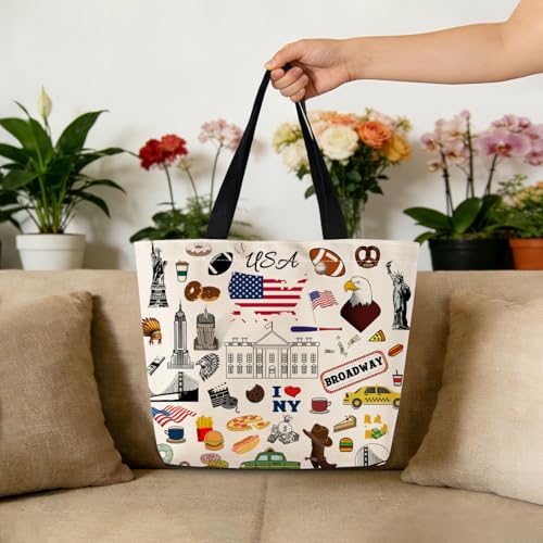 Travel the Usa Tote Bag Bolso Tote de Hombro Ligero miniatura 3