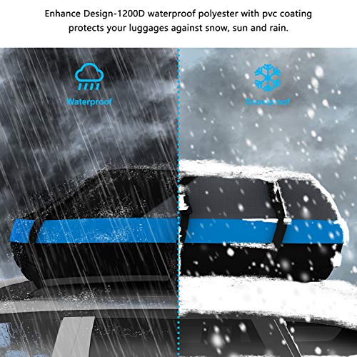 stdy 20 cubic feet rooftop cargo top carrier bag