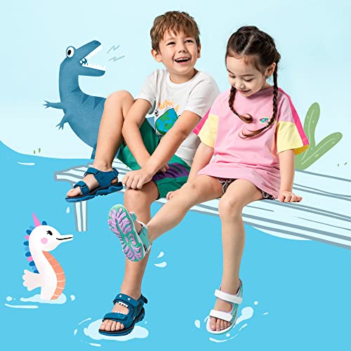 Image of DREAM PAIRS Boys Girls Summer Sandals | Outdoor Athletic Kids Sport Water Shoes Anti-slip Toddler Lightweight Comfortable Cute Cartoon Quick-drying