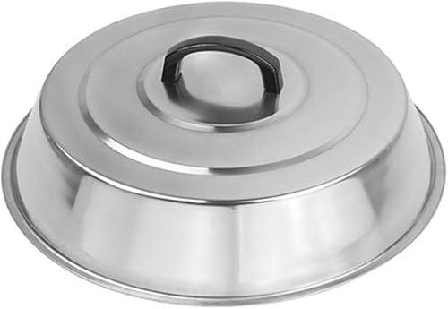 ZBXFCSH Accesorios para plancha redonda de acero inoxidable de 12 pulgadas, cubierta de parrilla de queso, cúpula de fusión de queso y cubierta para