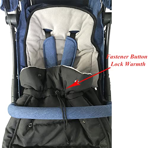 Image of RUIXIA Winter Warm Thick Fleece Baby Stroller Sleeping Bag Detachable Universal Waterproof Toddlers Zipper Closure Windshield Footmuff Newborn Infants Swaddle Blanket Pram Wrap, Grey (BUNBAG10)