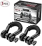 Nilight - 90052B 2 Pack 3/4' D-Ring Shackle 4.75 Ton (9500 Lbs) Capacity with 7/8' Pin Heavy Duty Off Road Recovery Shackle with Isolators & Washer Kit for Jeep Truck Vehicle