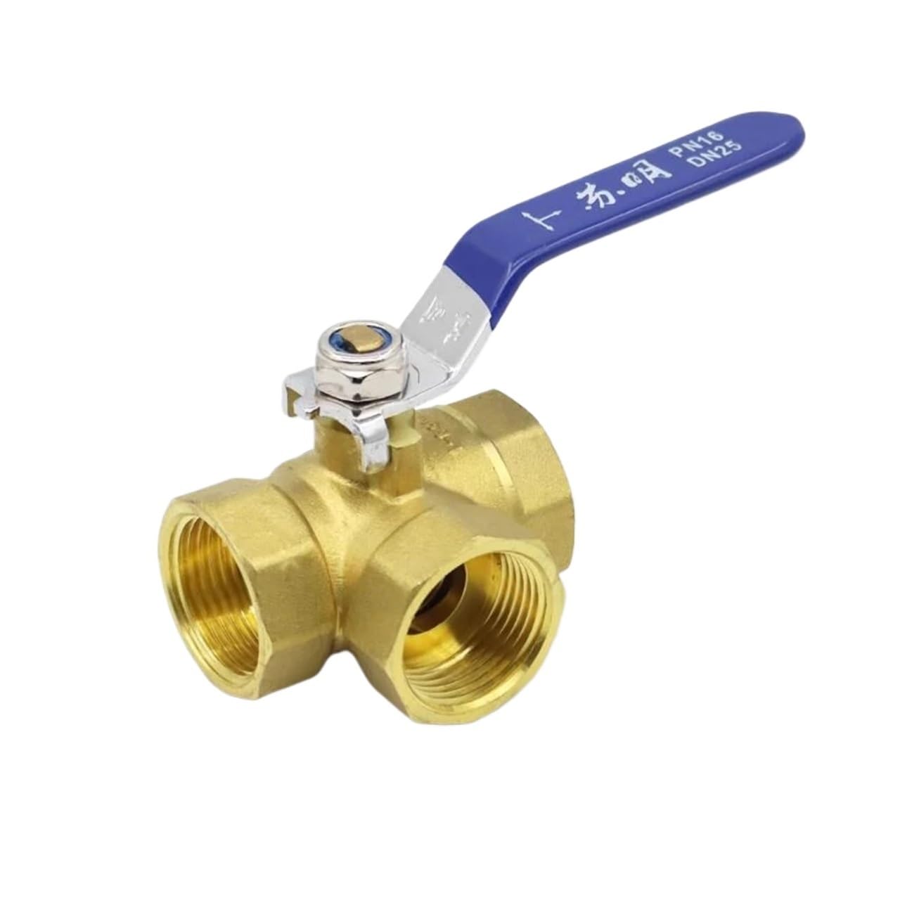 Adaptador esférico del tanque de agua, Adaptador de conector de válvula de bola de latón de tres vías, puerto completo de hilo femenino BSP de 1/4 ", 3/8", 1/2 ", 3/4", 1 ", for agua, aceite, aire y G