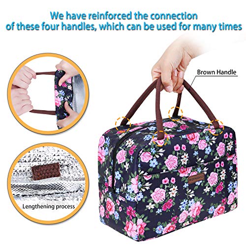 Lunch Bags for Women Insulated Cooler - Lunch Bag Tote Bag Lunch Box with Large Capacity by RONAVO…