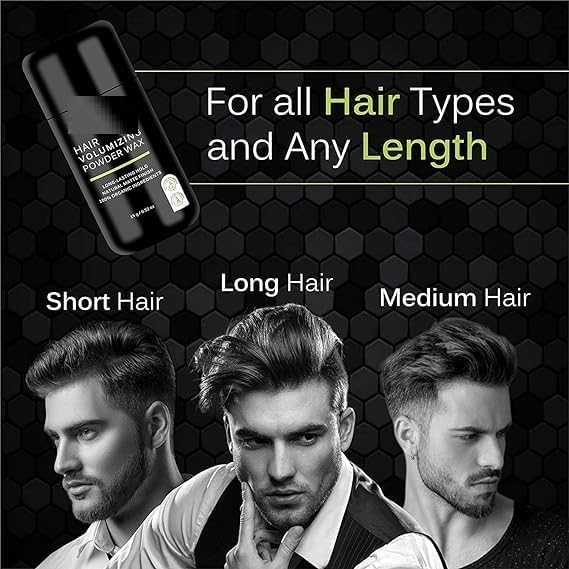 Hair Volumizing Powder Wax - 15g | 24 Hrs Strong Hold | Natural Matte Finish | 100% Organic Ingredients | Perfect Hair Styling Powder.