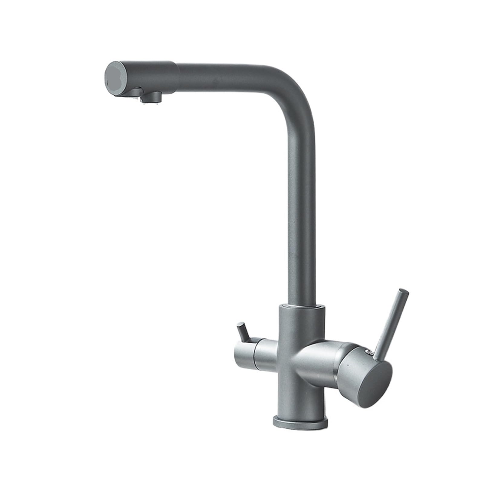 Water Filter Faucet Kitchen Faucet Drinking Water Tap Rotatable Water Purification Feature Taps for Kitchen Sink Mixer Cranes(Grey Color)