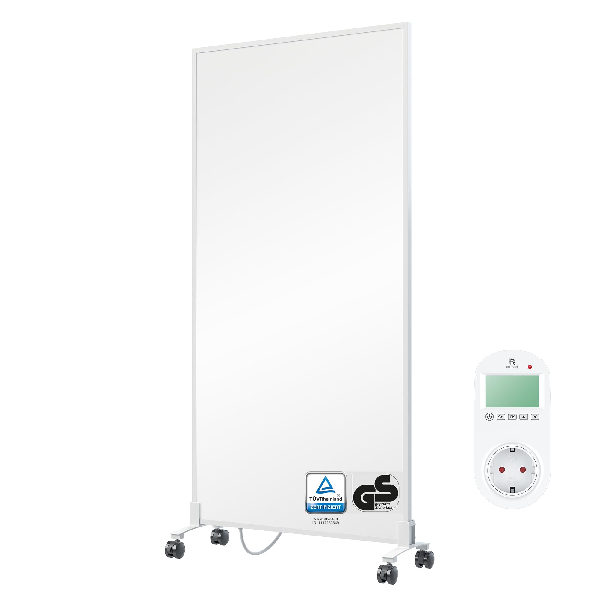 BR Bringer Infrarotheizung 450W - Mit Thermostat & Energiesparend