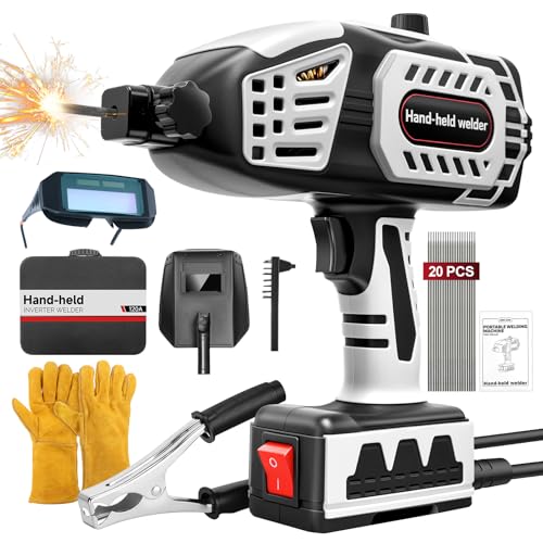 Portable Welding Machine Handheld Welder - 110V IGBT Inverter 20-120A Hand Held Welder Gun Soldadora Portatil Fits for 3/32-1/8