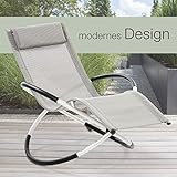 maxVitalis Liegestuhl Schaukelliege wetterbeständig Campingstuhl Campingliege verstellbar mit Kopfstütze - 7