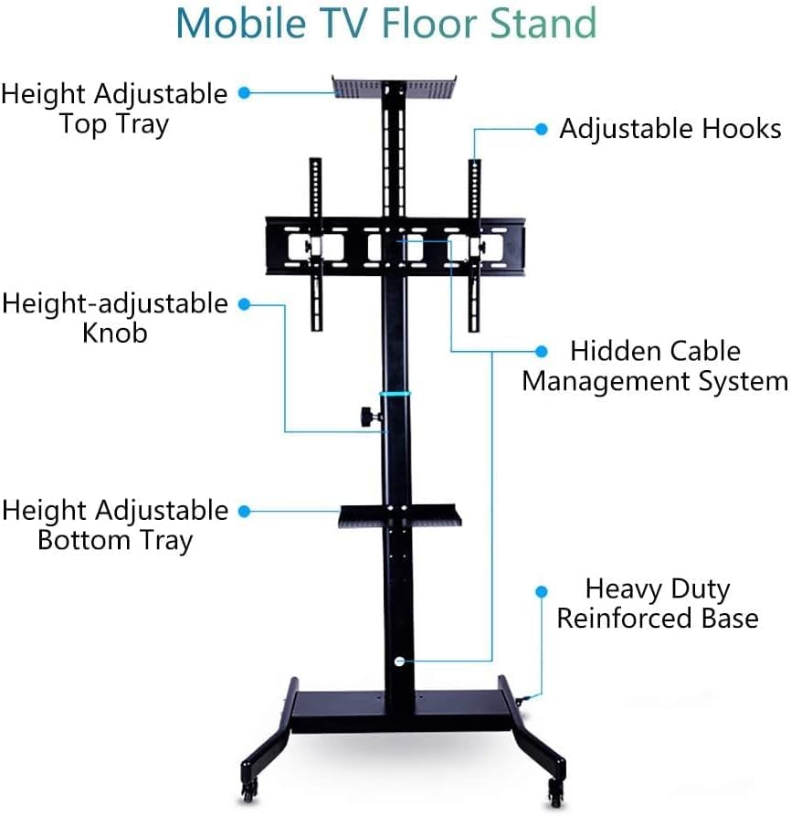 Soporte móvil con ruedas para TV de 32" a 60" miniatura 3