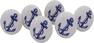 THDC Nautical Drawer Pulls, Drawer Knob, Cabinet Knob, Kitchen Cabinet Pull, Door Knob, Door Pulls (Set Of 6) (Anchor With Rope)